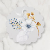 Mooie Waterverf Bloem Dank Je Bedankjes Labels (Achterkant)