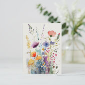 Mooie Waterverf bloemen Briefkaart (Staand voorkant)