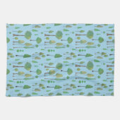 Mooie Waterverf bomen Theedoek (Horizontaal)