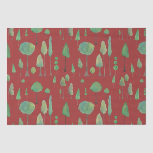 Mooie waterverf bomen tissuepapier (Voorkant)