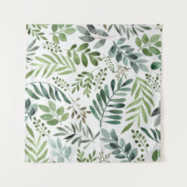 Mooie Waterverf Botanische bladeren  Wandkleed