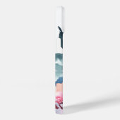 Mooie Waterverf botanische flora + monogram Case-Mate iPhone Case (Achterkant / Rechts)