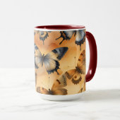 Mooie Waterverf Butterflies Mok (Voorkant rechts)