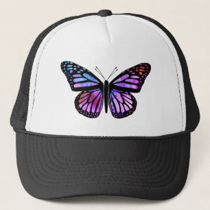 Mooie Waterverf Butterfly Art Paars Trucker Pet
