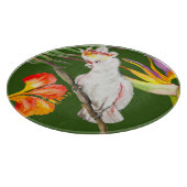 Mooie waterverf cacatau papegaai handtekening snijplank (Hoek)