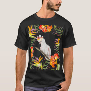Mooie waterverf cacatau papegaai handtekening t-shirt