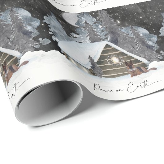 Mooie Waterverf Duitse feestdag in Shepherd Cadeaupapier (Rol Hoek)