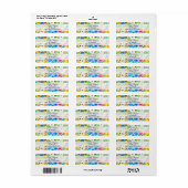 Mooie Waterverf Floral Etiket (Full Sheet)