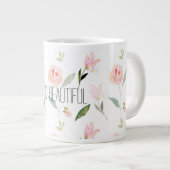 Mooie Waterverf Floral Extra Grote Beker (Voorkant rechts)