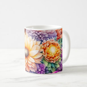 Mooie Waterverf Floral Koffiemok