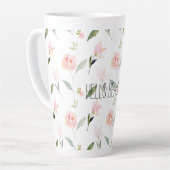 Mooie Waterverf Floral Latte Mok (Linkerhoek)