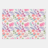 Mooie Waterverf Floral Pattern Inpakpapier Vel (Voorkant)