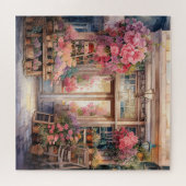 Mooie Waterverf Floral Storefront Legpuzzel (Horizontaal)