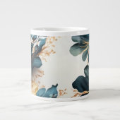 Mooie waterverf florale extra grote beker (Voorkant)