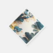 Mooie waterverf florale servet (Hoek)