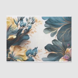 Mooie waterverf florale tissuepapier