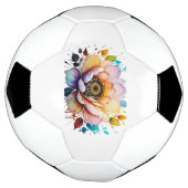 Mooie Waterverf Flower Voetbal (Gedraaid)