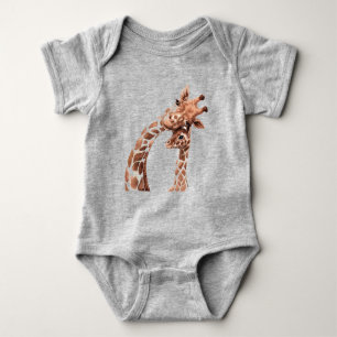 Mooie Waterverf Giraffe Dier Baby Rompertje