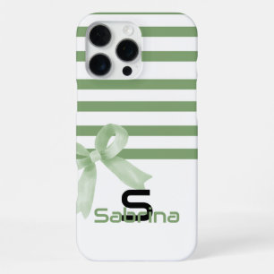 Mooie waterverf groene strik strepen iPhone 16 pro max hoesje