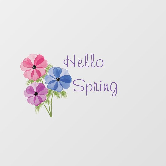 Mooie Waterverf hallo Anemone Raamsticker (Vel)