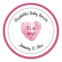 Mooie Waterverf hart Baby shower