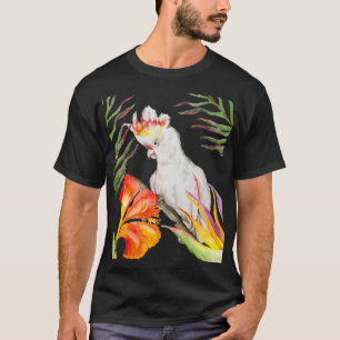 Mooie waterverf kakatoo papegaai handtekening t-shirt