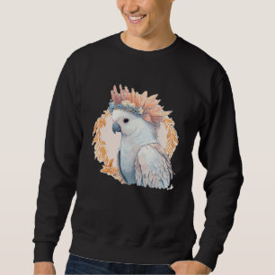 Mooie Waterverf Kaketoe Papegaai Vogel Bloemen Kro Trui