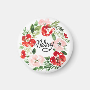 Mooie Waterverf kerstmis Magneet