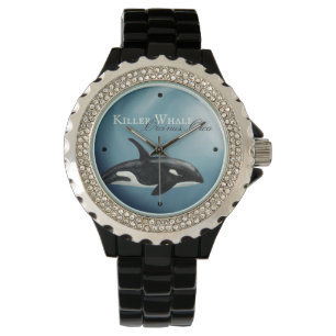 Mooie Waterverf Killer Whale, Orcinus Orca Horloge