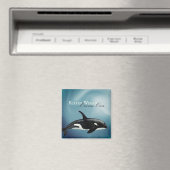 Mooie Waterverf Killer Whale, Orcinus Orca Magneet (Insitu (Vaatwasser))
