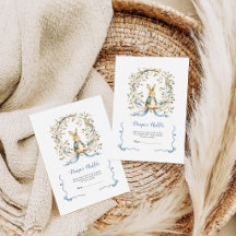 Mooie Waterverf Konijn Bloemenkrans Luier Raffle 