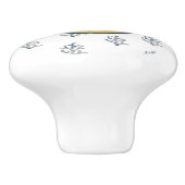 Mooie waterverf koraal op het Witte strand Keramische Knop (Zijkant)