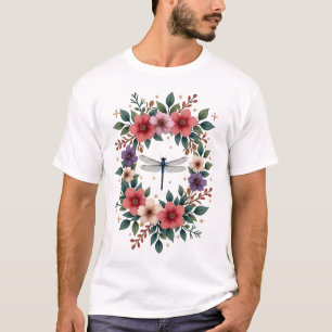 Mooie Waterverf Kunst Libelle Insectenliefhebber E T-shirt