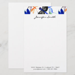 Mooie Waterverf Libelle Patroon Rand Briefpapier
