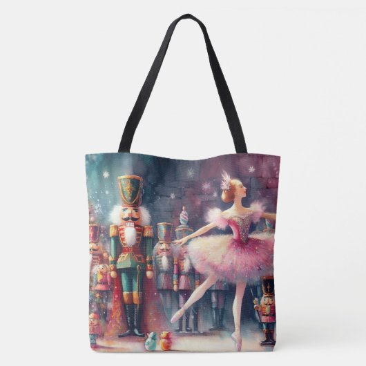 Mooie Waterverf Notenkraker Draagtas (Achterkant)