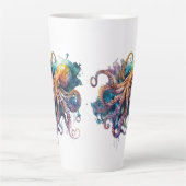 Mooie Waterverf octopus Latte Mok (Voorkant)