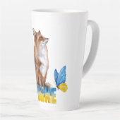 Mooie Waterverf Oekraïne Fox en Butterfly Latte Mok (Rechterhoek)