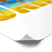 Mooie Waterverf Oekraïne Fox en Butterfly Poster (Hoek)