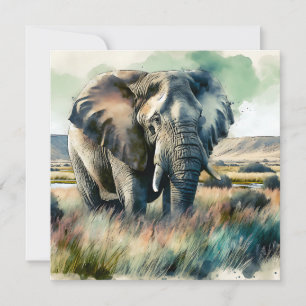 Mooie Waterverf olifant