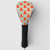 Mooie Waterverf Oranje kwallen Golfheadcover (Voorkant)