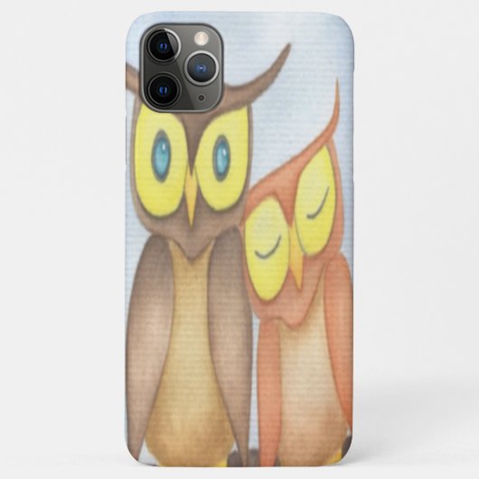 Mooie Waterverf Owl Lovers Case-Mate iPhone Case (Achterkant)