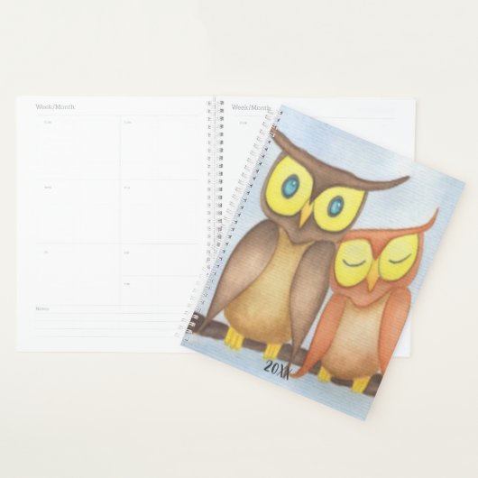 Mooie Waterverf Owl Lovers Planner (Display)