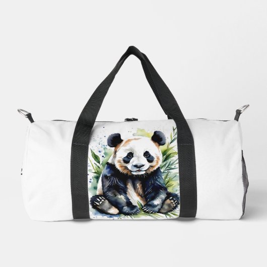 Mooie Waterverf Panda Beer Persoonlijk Plunjezak (Voorkant)