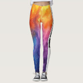 Mooie Waterverf PERSONALISEREN Leggings (Voorkant)
