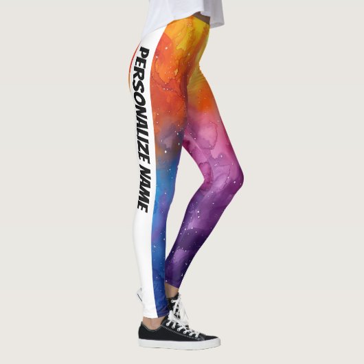 Mooie Waterverf PERSONALISEREN Leggings (Rechts)