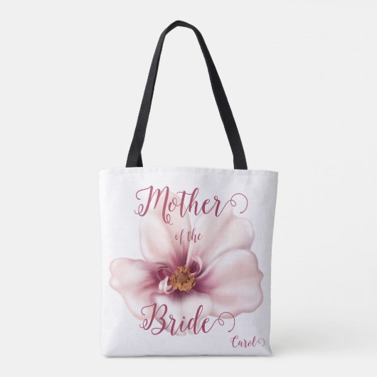 Mooie Waterverf Roze moeder van de bruid Draagtas (Achterkant)