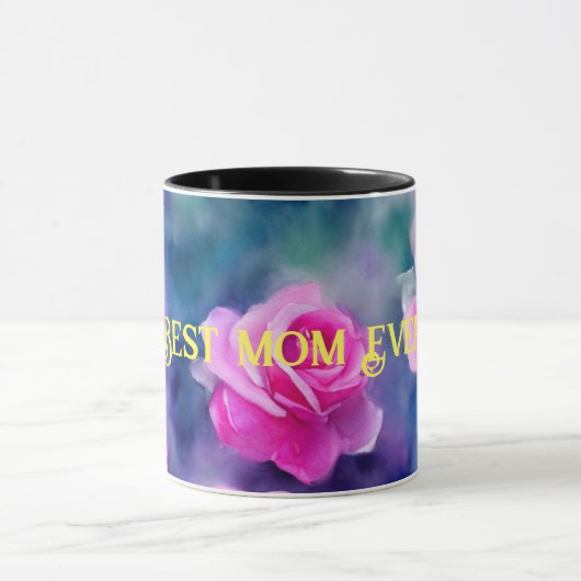 Mooie Waterverf Roze Roze Rijk Collectie Mok (Midden)