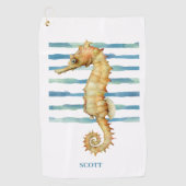 Mooie Waterverf Seahorse, Custom Golfhanddoek (Voorkant)