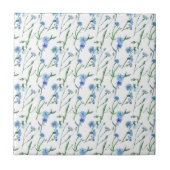 Mooie waterverf snijbloemen tegeltje (Voorkant)