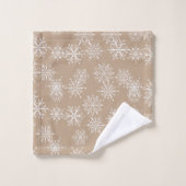 Mooie Waterverf Snowflake Holiday Bad Handdoek (Wasdoekje)